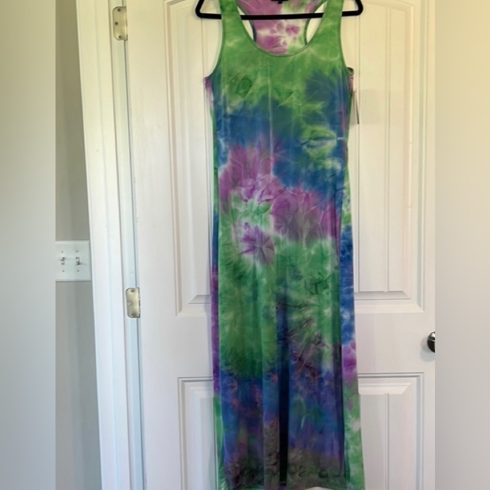 Just Love Tye Die Spandex Maxi Dress Medium